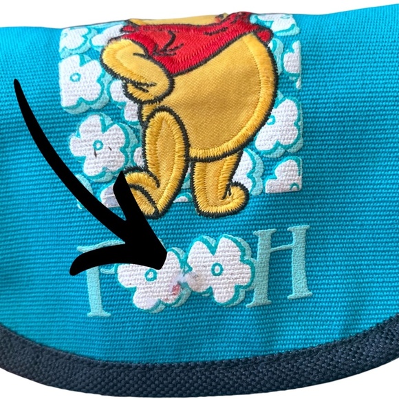 Vintage Y2K 90s Embroidered Disney's Winnie the Pooh Mini Backpack Purse - Picture 3 of 8